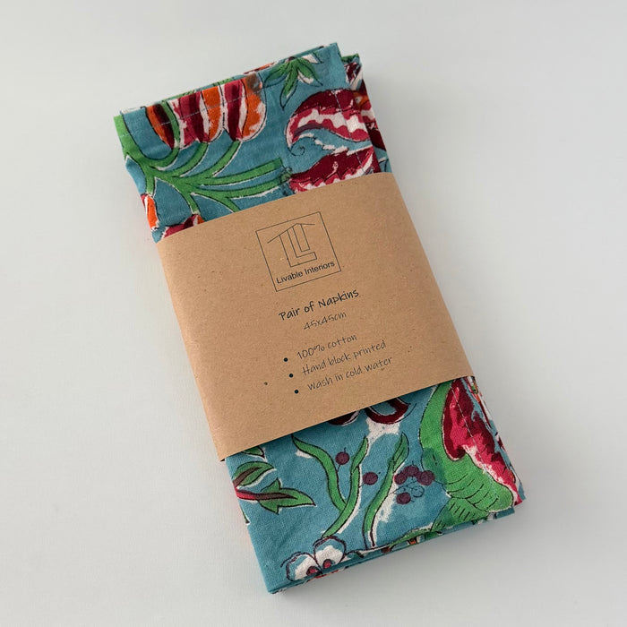Napkins (set of 2) - floral multi