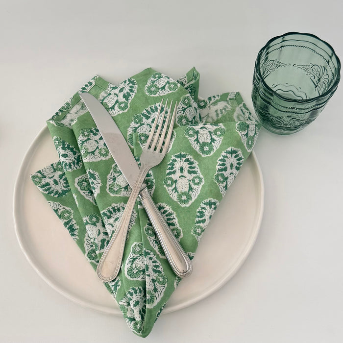 Napkins (set of 2) - green floral