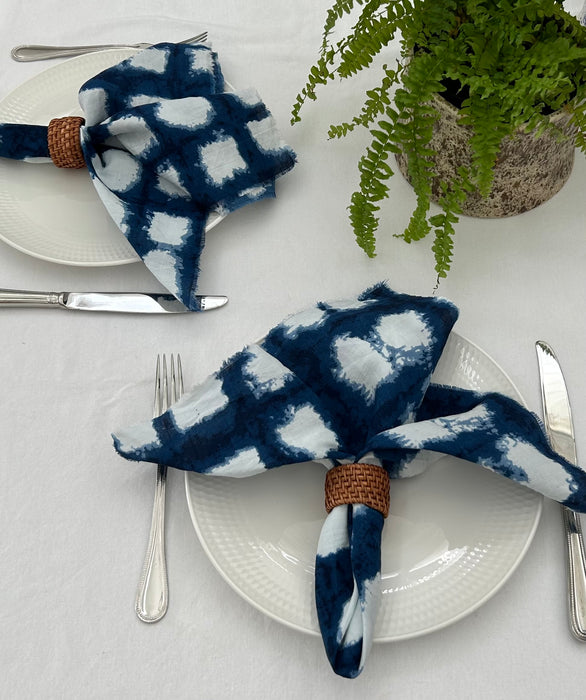 Napkins (pair) in Shibori