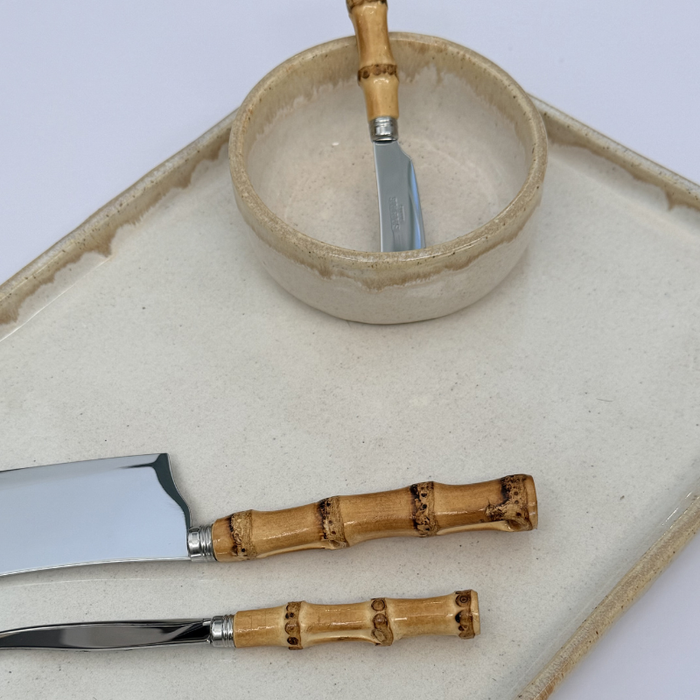 Platter + Dip Bowl in Sand