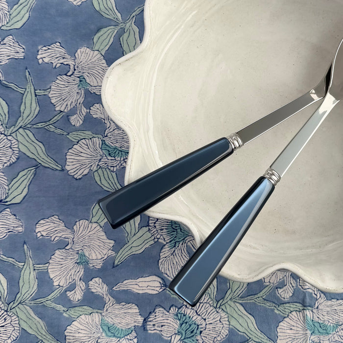 Sabre Paris Icone Salad Servers - Steel Blue