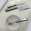 Sabre Paris Icone cheese board utensils in dark green 