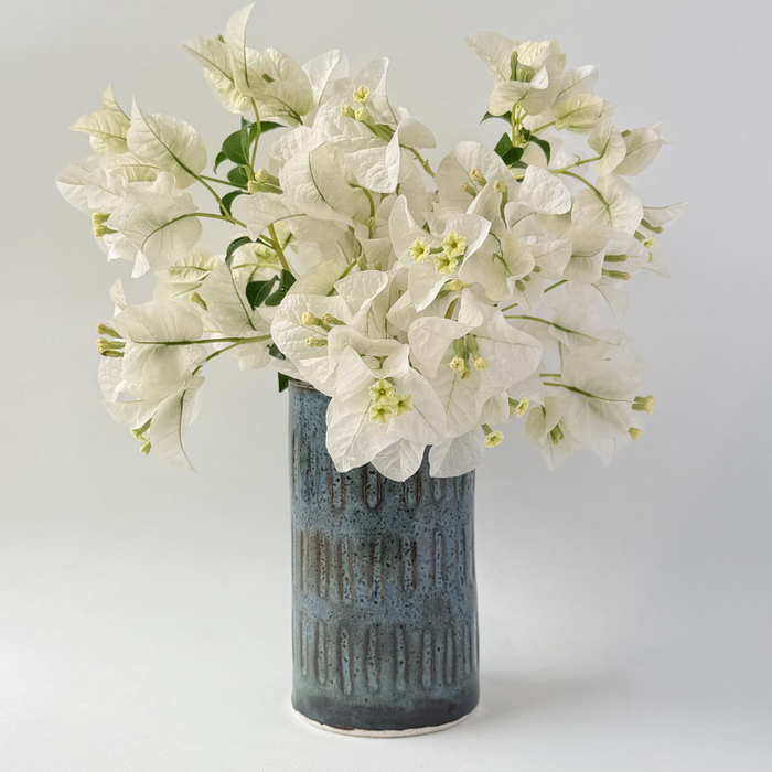 Handmade Ceramic Vase in Denim Glaze