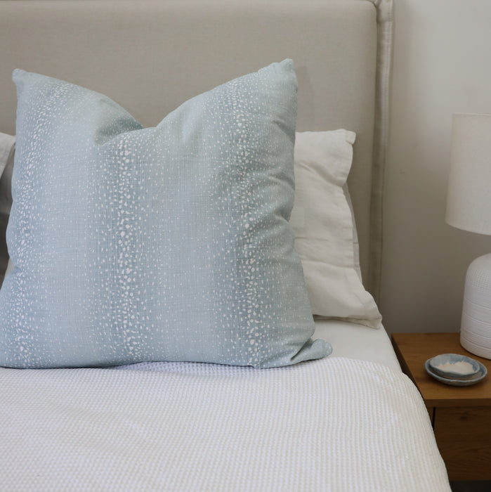 Pair of Rectangular Cushion Cover - Pale Blue Animal Print