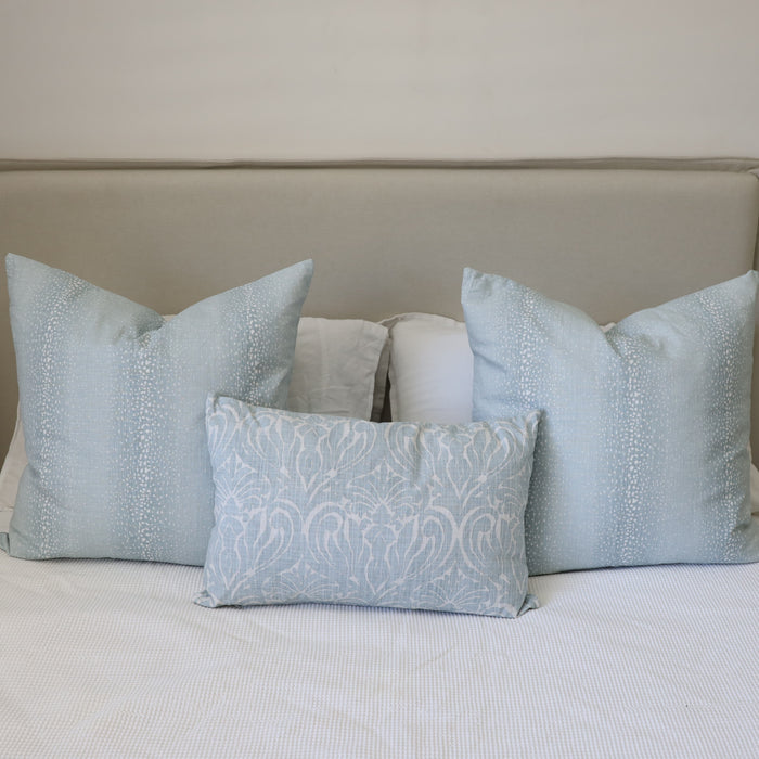 Pair of Rectangular Cushion Cover - Pale Blue Animal Print