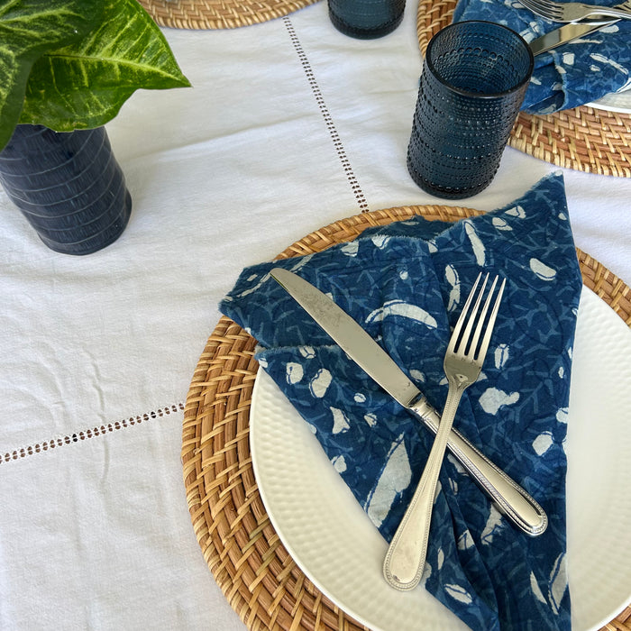 Napkins [set of 2] - Indigo Blue and White